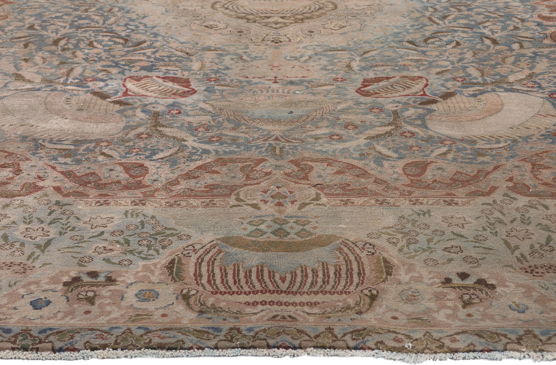 9 x 11 Vintage Persian Kashan Rug 78586