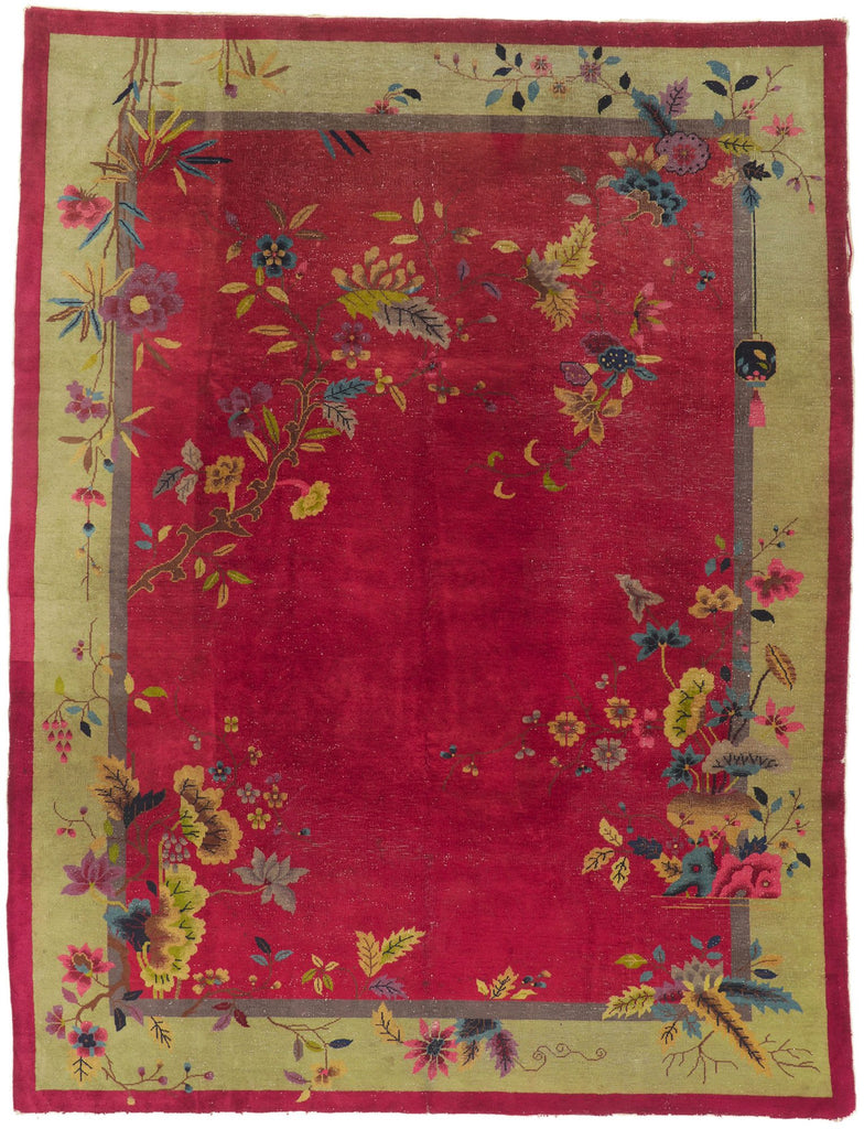 9 x 12 Antique Chinese Art Deco Rug 78317