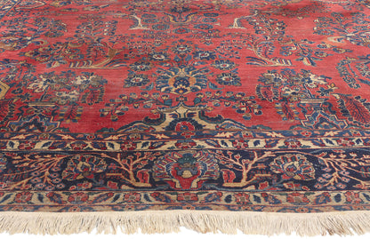 9 x 12 Antique Persian Sarouk Rug 78544