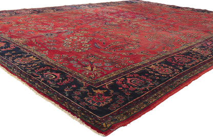 9 x 12 Antique Persian Sarouk Mohajeran Rug 78460