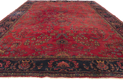 9 x 12 Antique Persian Sarouk Mohajeran Rug 78460