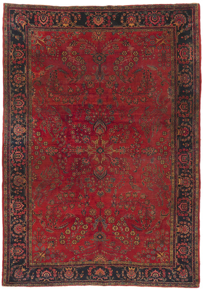 9 x 12 Antique Persian Sarouk Mohajeran Rug 78460
