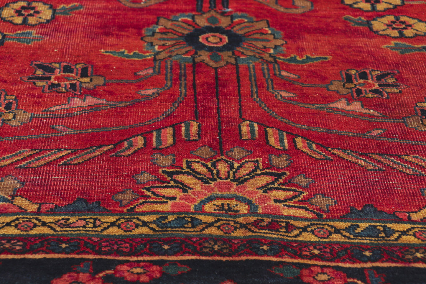 9 x 12 Antique Persian Sarouk Mohajeran Rug 78460