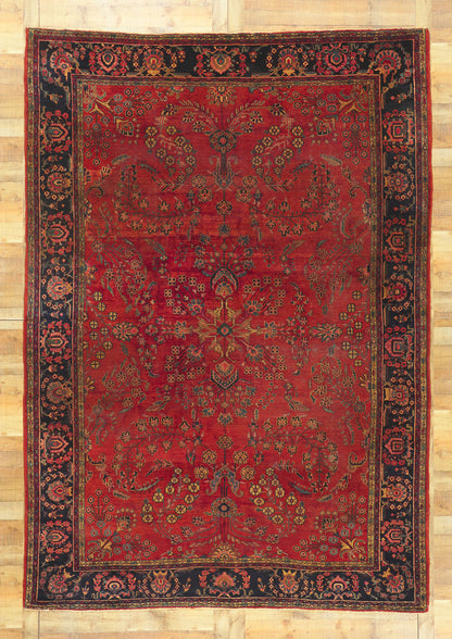 9 x 12 Antique Persian Sarouk Mohajeran Rug 78460