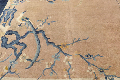 9 x 12 Antique Chinese Art Deco Pictorial Rug 77583