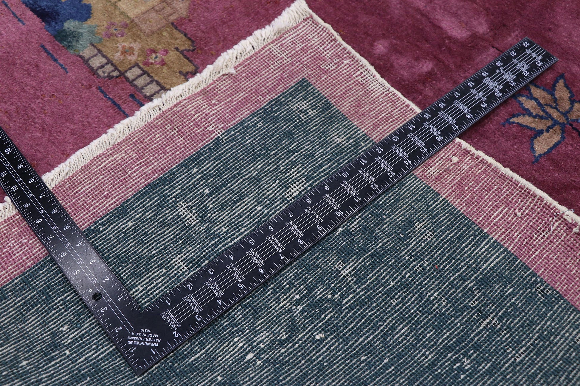 9 x 12 Antique Chinese Art Deco Rug 77629