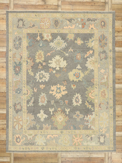 9 x 12 Colorful Turkish Oushak Rug 52944
