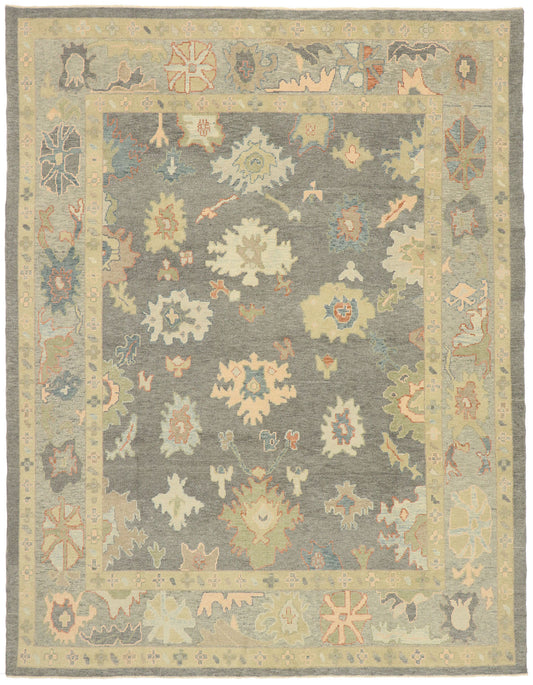 9 x 12 Colorful Turkish Oushak Rug 52944