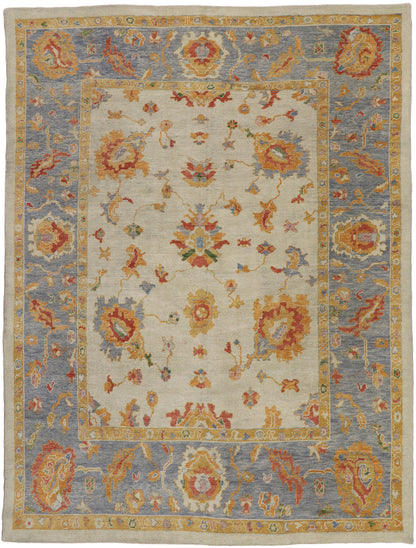 9 x 12 Colorful Turkish Oushak Rug 52165