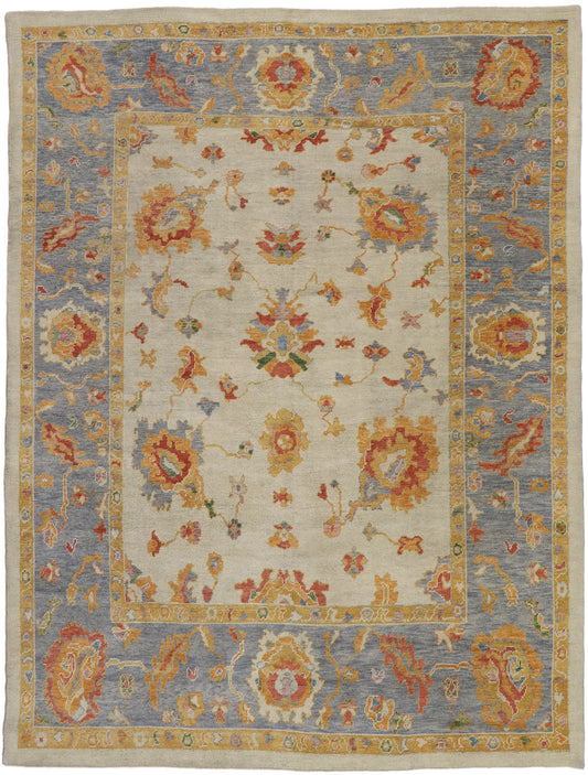 9 x 12 Colorful Turkish Oushak Rug 52165