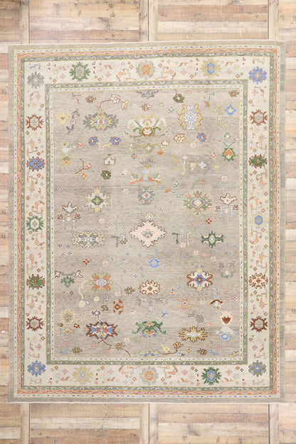 9 x 12 Colorful Turkish Oushak Rug 52238