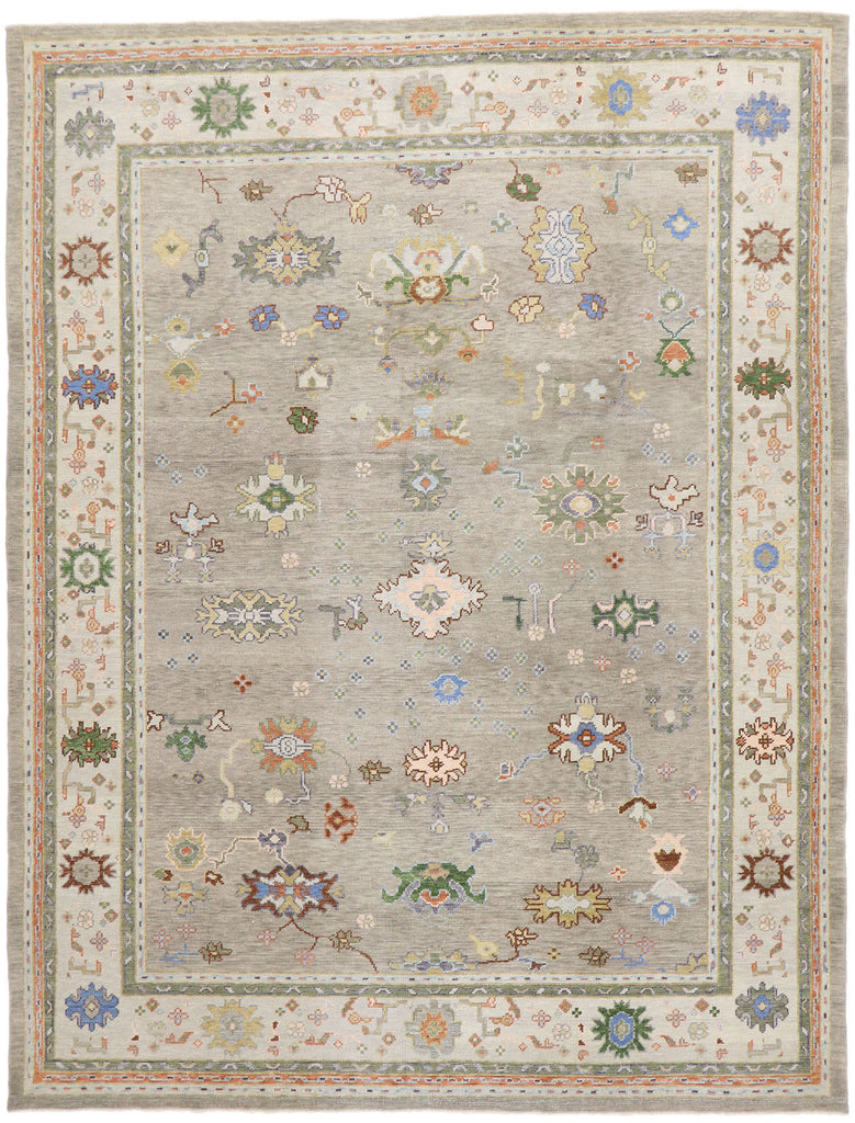 9 x 12 Colorful Turkish Oushak Rug 52238