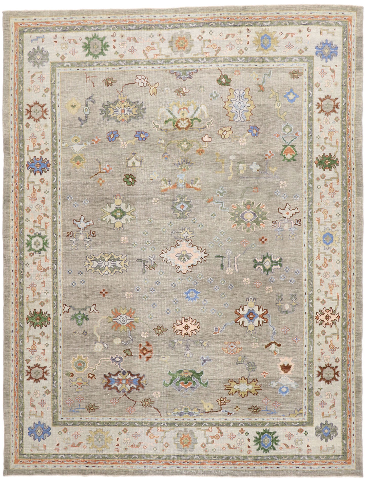 9 x 12 Colorful Turkish Oushak Rug 52238