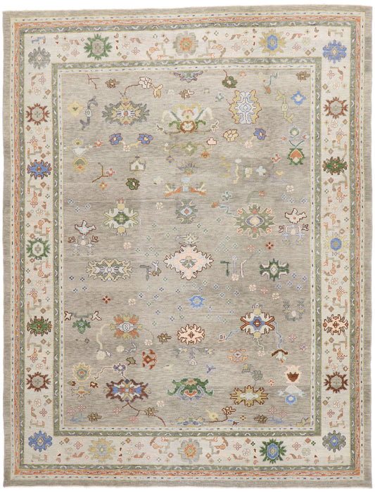 9 x 12 Colorful Turkish Oushak Rug 52238