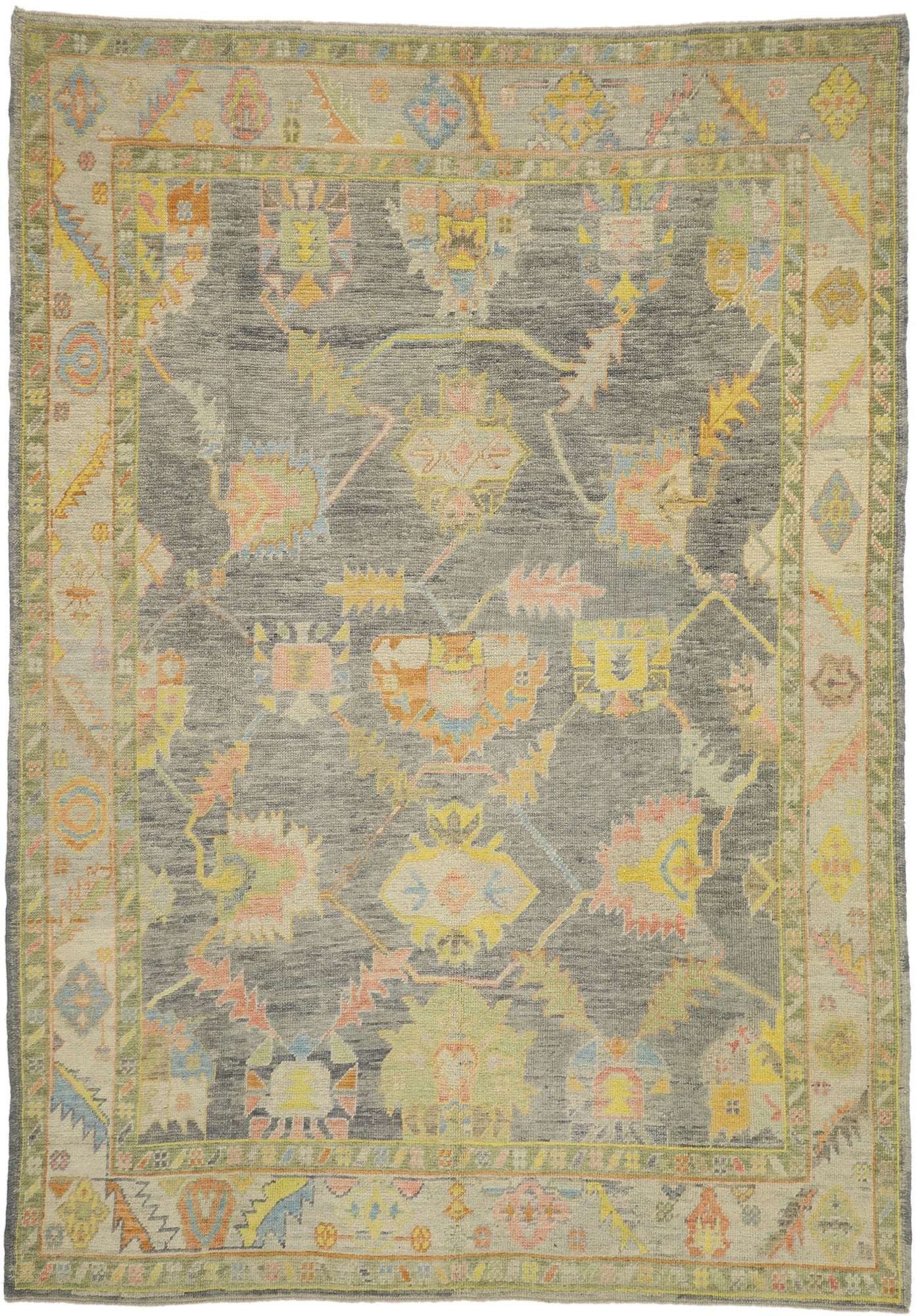 9 x 12 Colorful Turkish Oushak Rug 52284