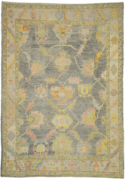 9 x 12 Colorful Turkish Oushak Rug 52284