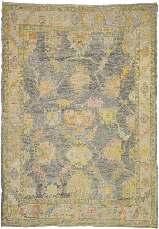 9 x 12 Colorful Turkish Oushak Rug 52284