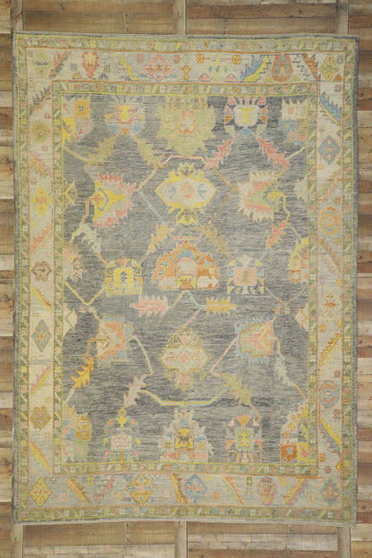 9 x 12 Colorful Turkish Oushak Rug 52284
