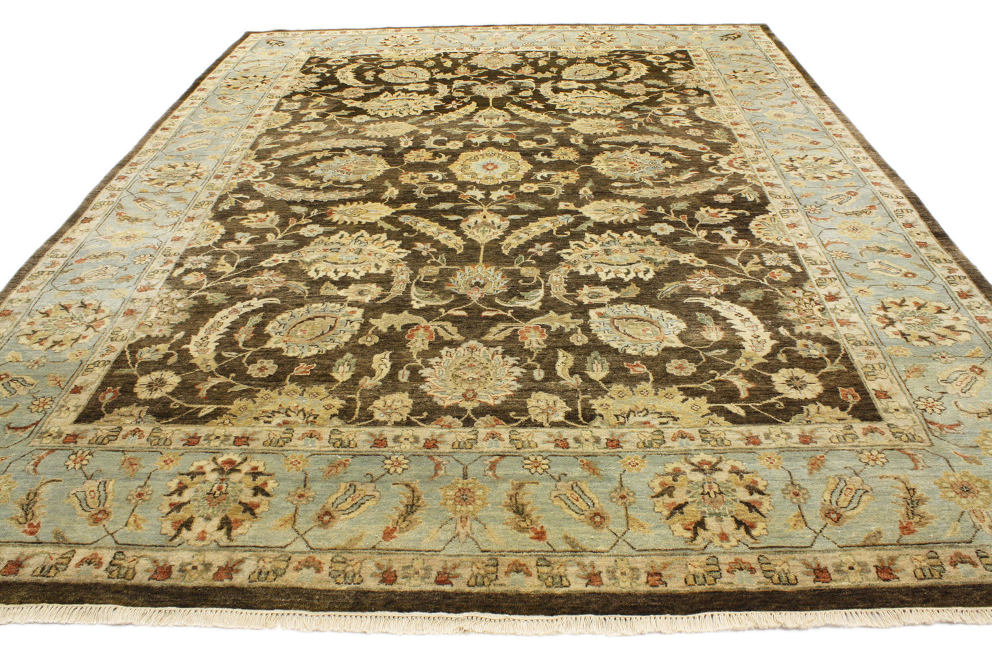 9 x 12 Vintage Earth-Tone Pakistani Rug 76772