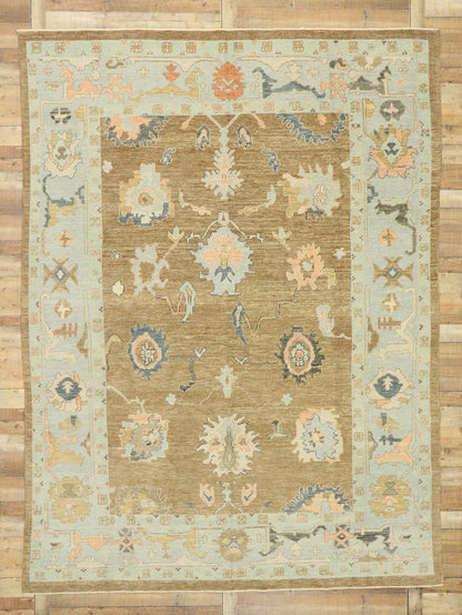 9 x 12 Pastel Turkish Oushak Rug 52823