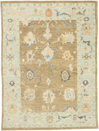 9 x 12 Pastel Turkish Oushak Rug 52823