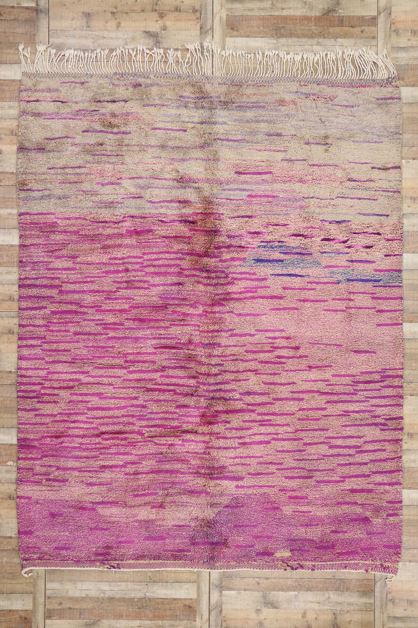 9 x 12 Modern Pink Beni Mrirt Moroccan Rug 21120