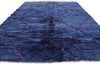9 x 12 Modern Blue Beni Mrirt Moroccan Rug 21106