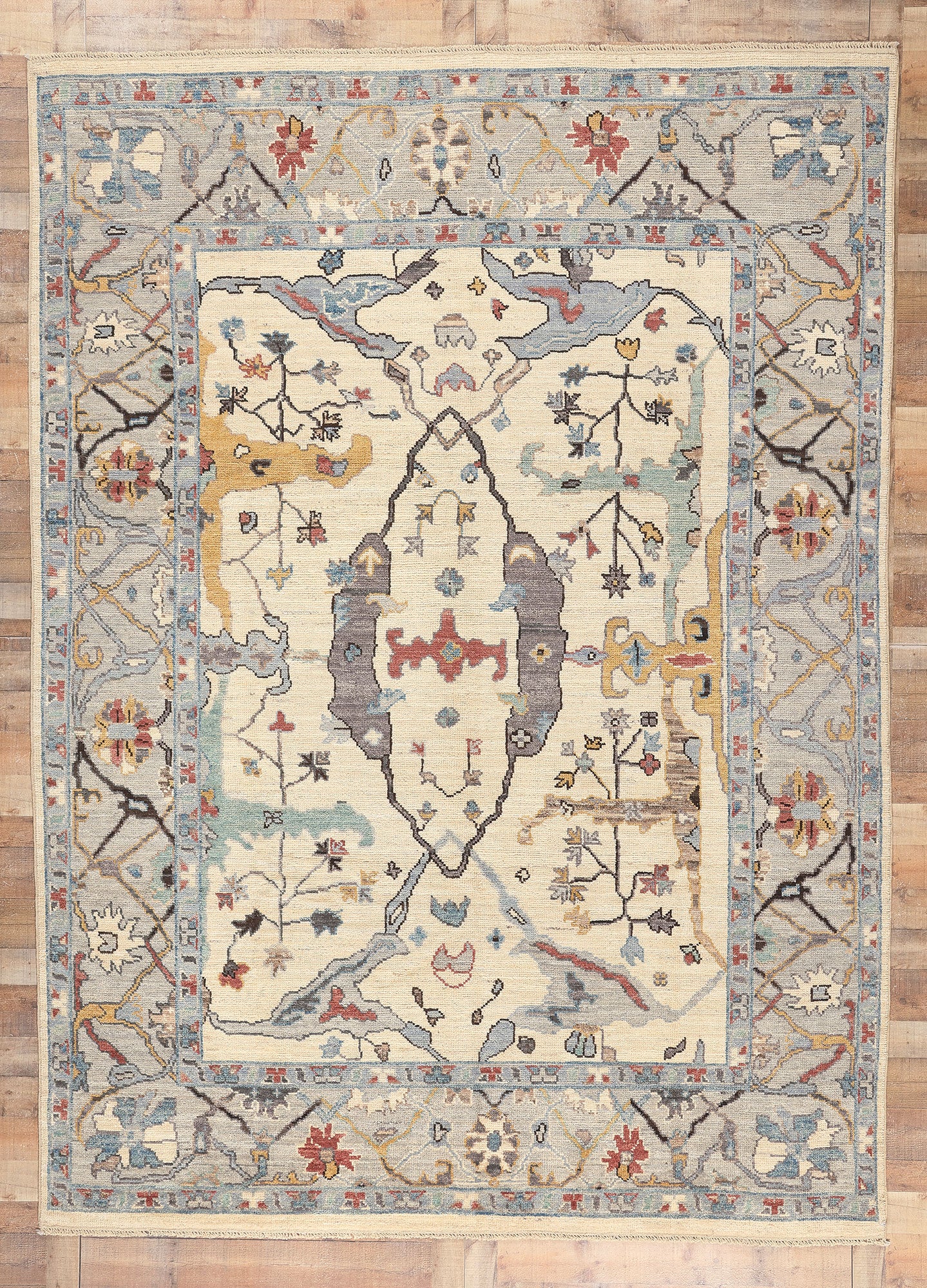 9 x 12 Modern Oushak Rug 80986