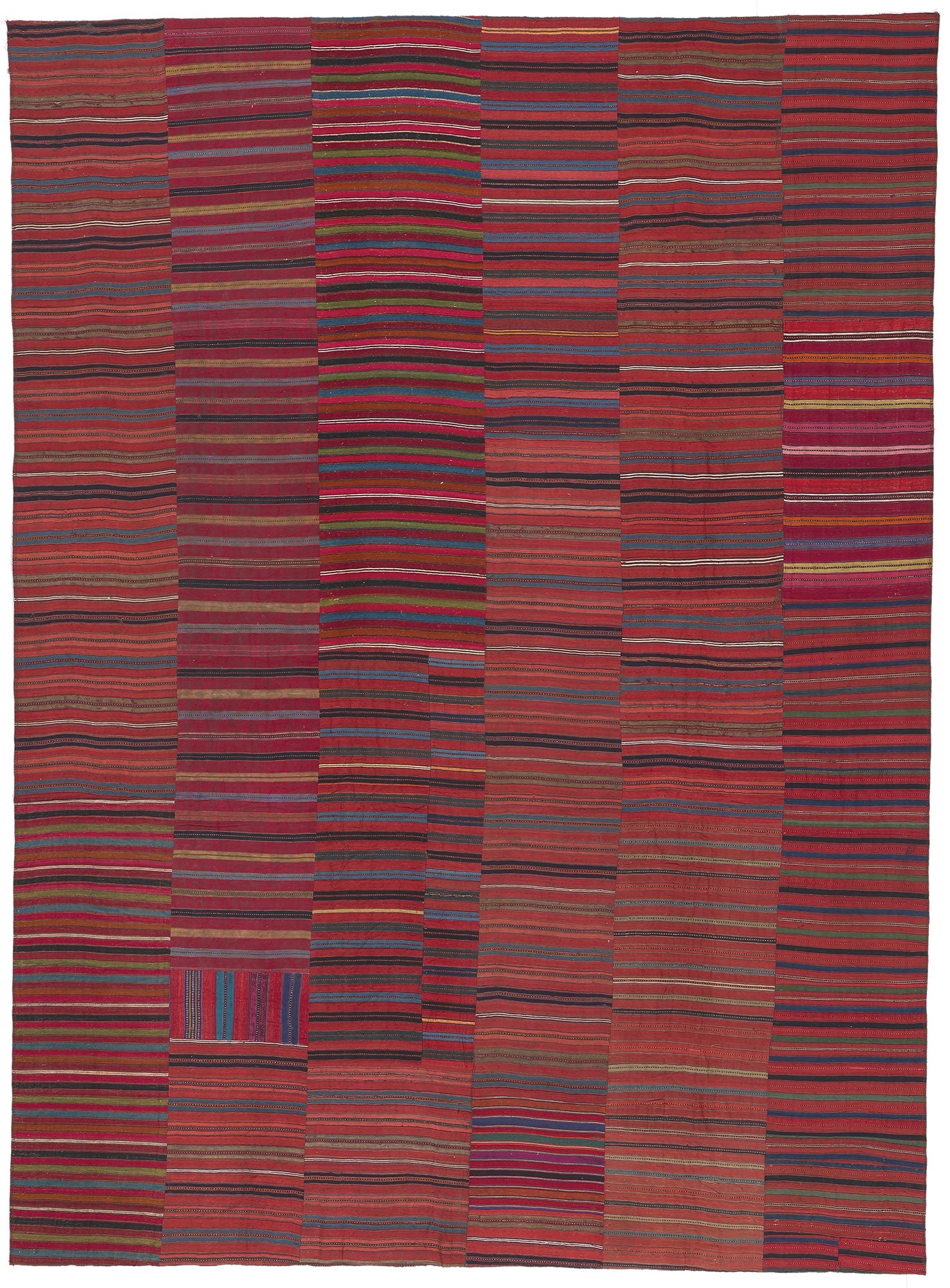 9 x 12 Vintage Turkish Striped Kilim Rug 60643