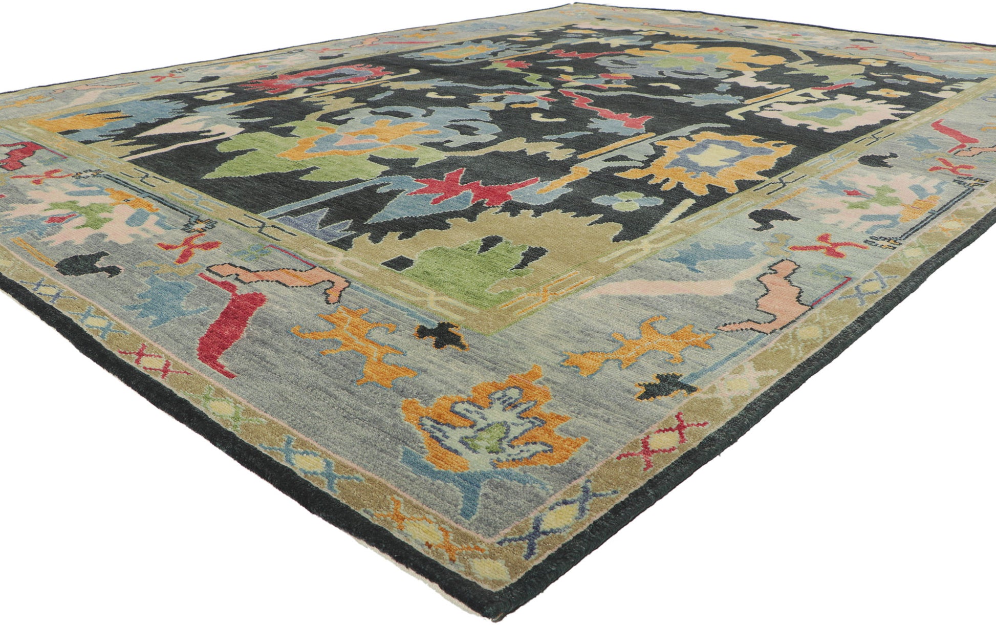 9 x 12 Colorful Oushak Rug 30886