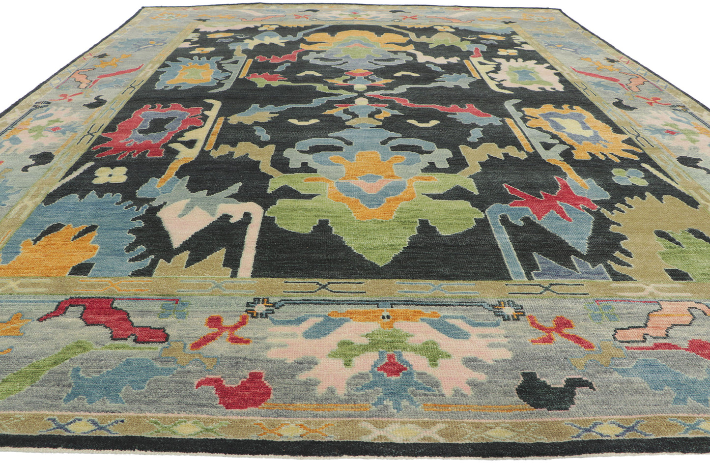 9 x 12 Colorful Oushak Rug 30886