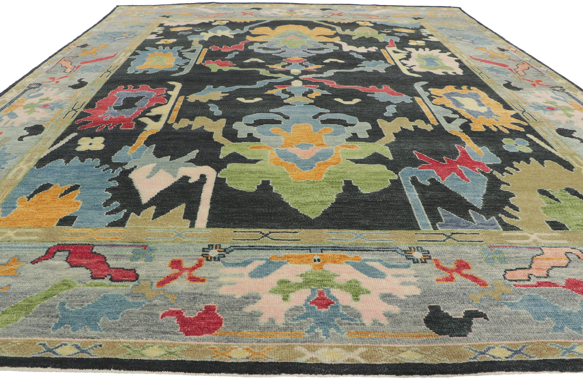9 x 12 Colorful Oushak Rug 30886