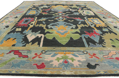 9 x 12 Colorful Oushak Rug 30886
