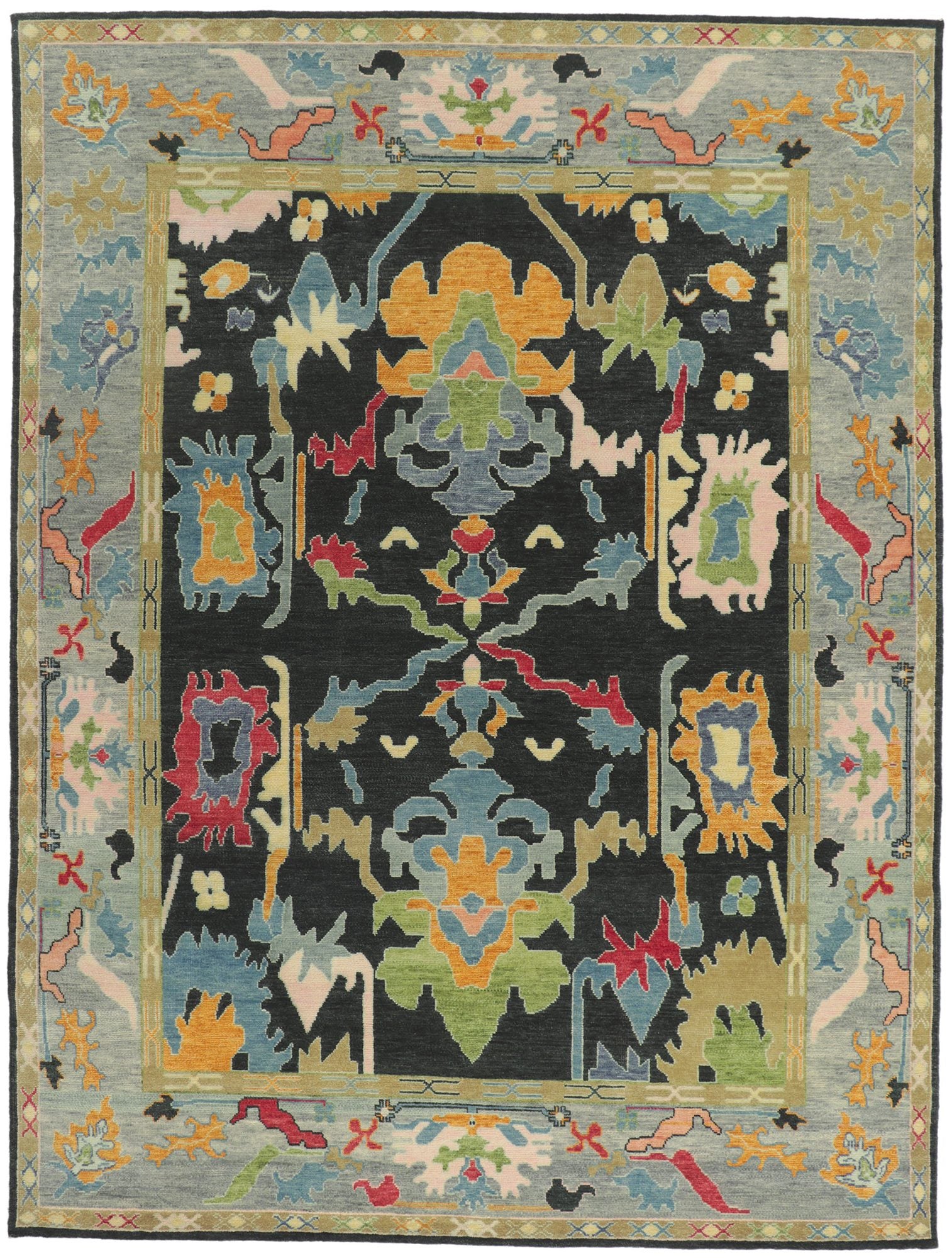9 x 12 Colorful Oushak Rug 30886