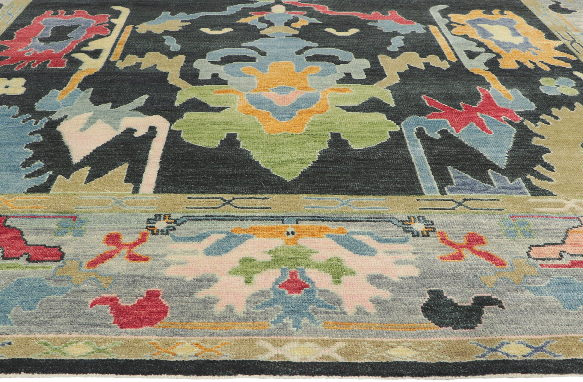 9 x 12 Colorful Oushak Rug 30886