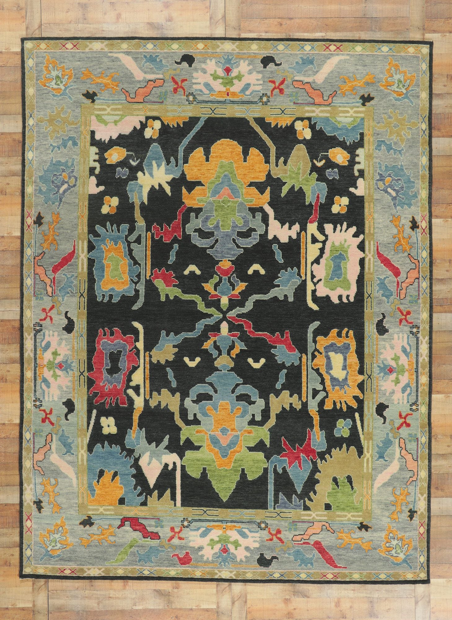 9 x 12 Colorful Oushak Rug 30886