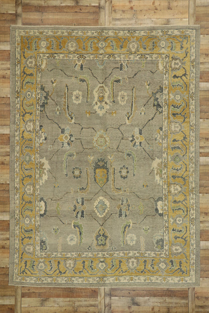 9 x 13 Earthy Turkish Oushak Rug 53206