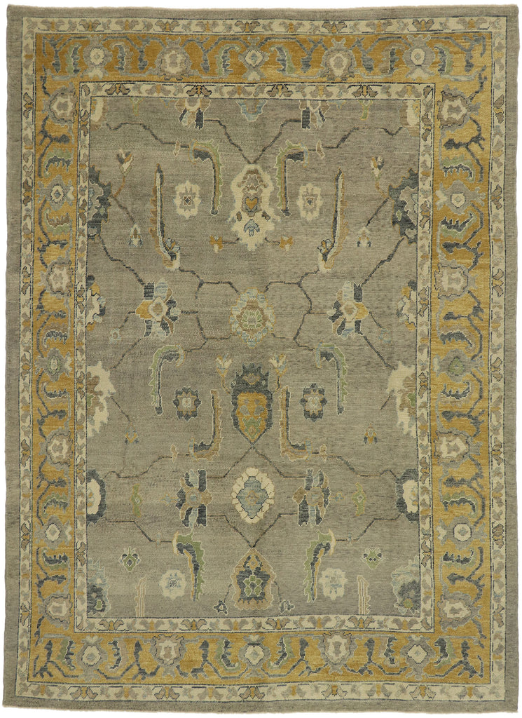 9 x 13 Earthy Turkish Oushak Rug 53206
