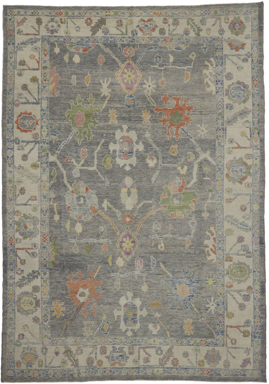 9 x 13 Colorful Turkish Oushak Rug 53606