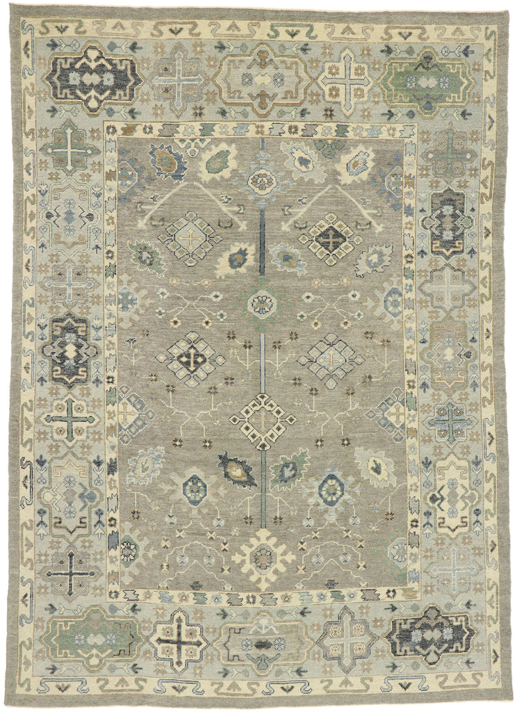 9 x 13 Modern Turkish Oushak Rug 52922