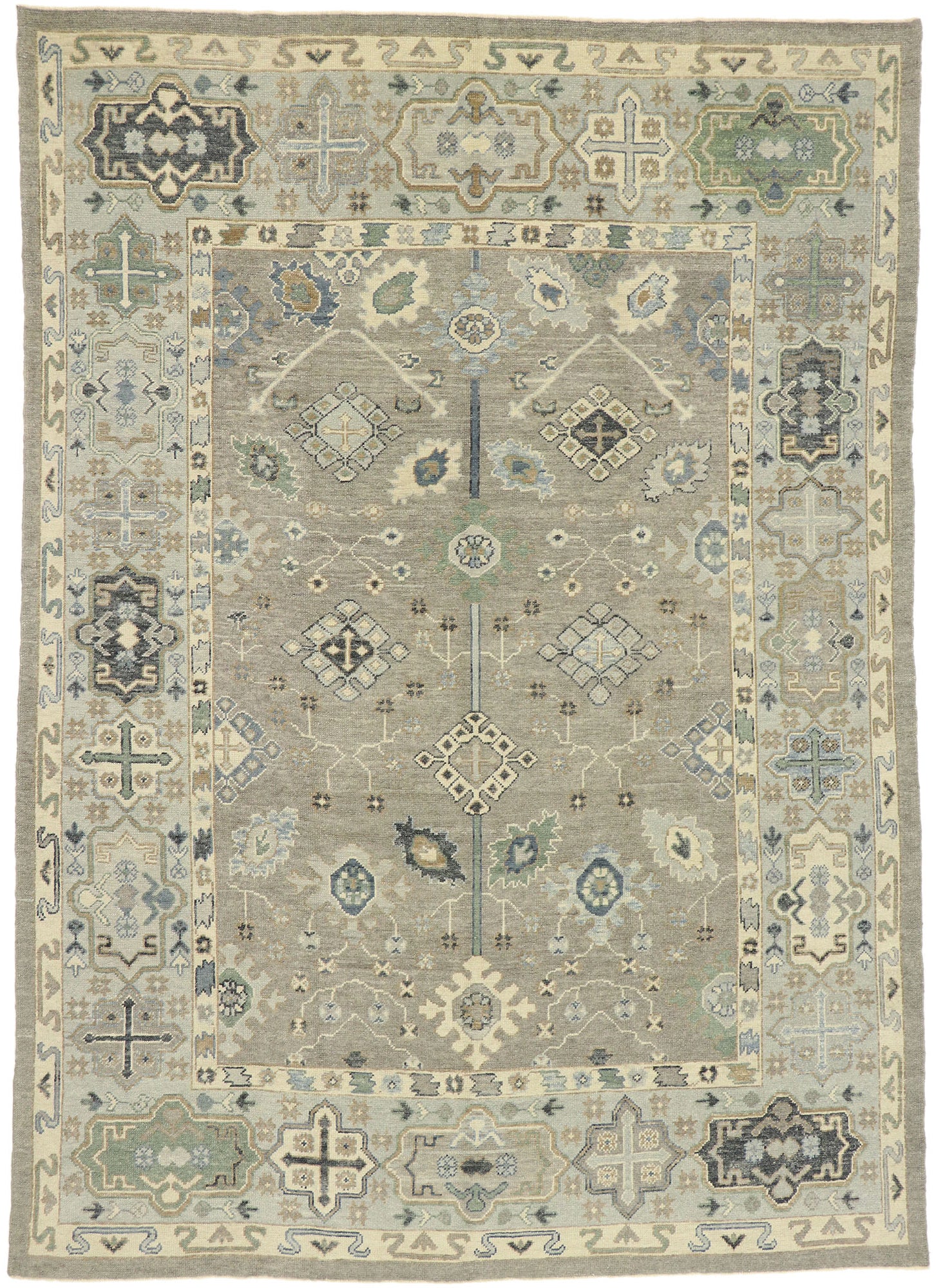 9 x 13 Modern Turkish Oushak Rug 52922