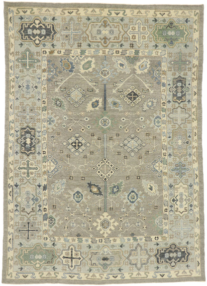 9 x 13 Modern Turkish Oushak Rug 52922