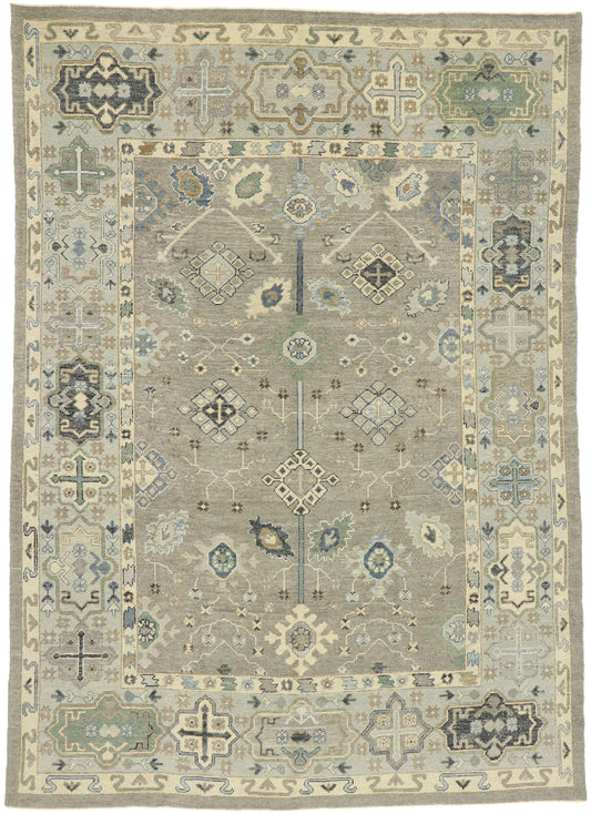 9 x 13 Modern Turkish Oushak Rug 52922