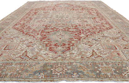 9 x 13 Antique Persian Heriz Rug 52634