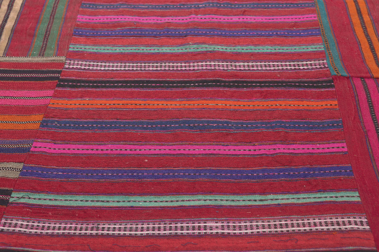 9 x 13 Vintage Turkish Striped Kilim Rug 60644