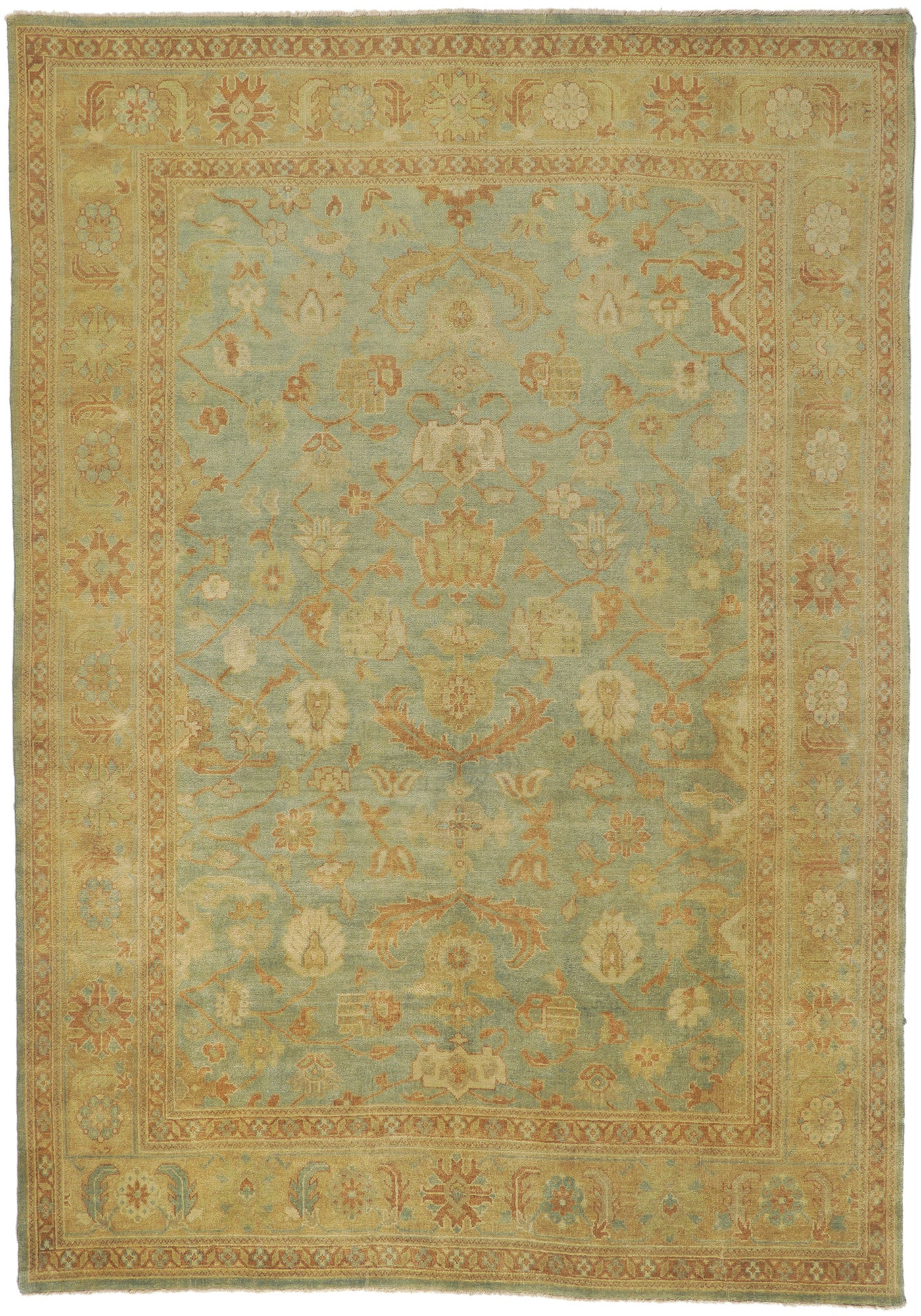 9 x 14 Vintage-Inspired Oushak Rug 30185