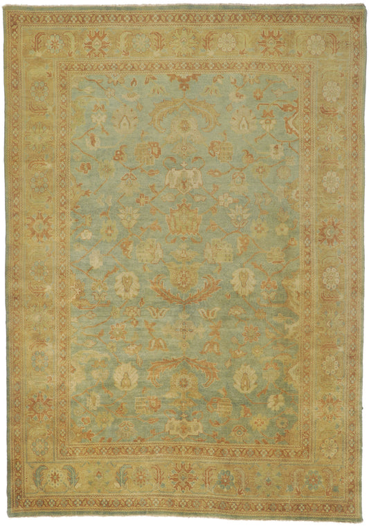 9 x 14 Vintage-Inspired Oushak Rug 30185
