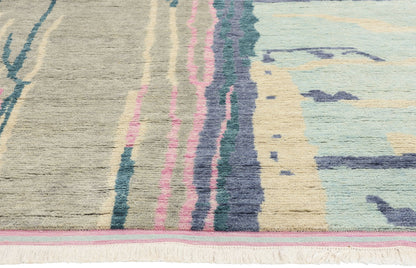 9 x 10 Abstract Biophilic Moroccan Rug 31228