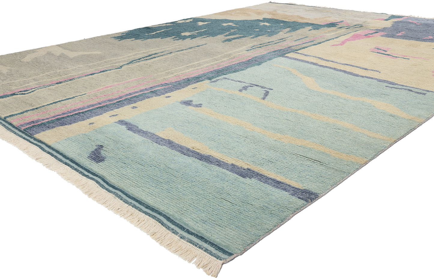 9 x 12 Abstract Biophilic Moroccan Rug 31280