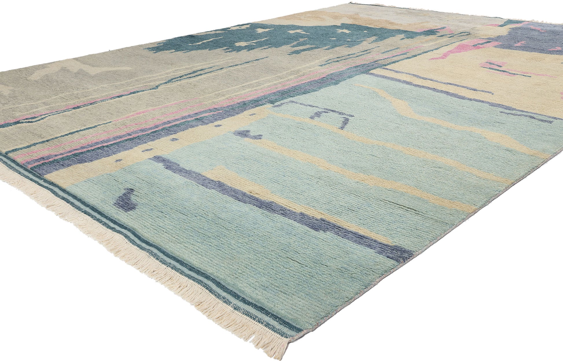 9 x 12 Abstract Biophilic Moroccan Rug 31280